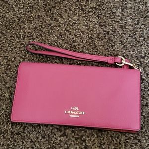 Pink coach wallet clutch